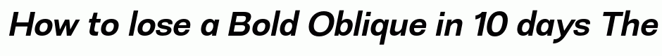 Bold Oblique