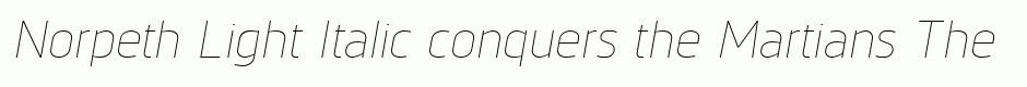 Norpeth Light Italic