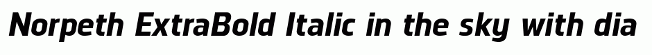 Norpeth ExtraBold Italic