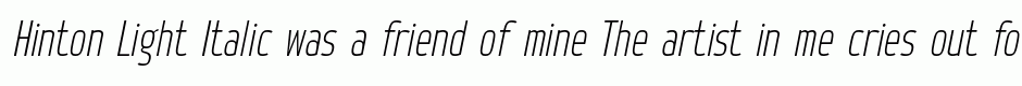 Hinton Light Italic