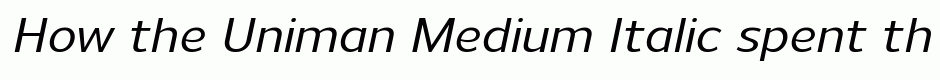 Uniman Medium Italic