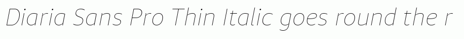 Diaria Sans Pro Thin Italic