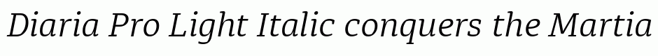 Diaria Pro Light Italic