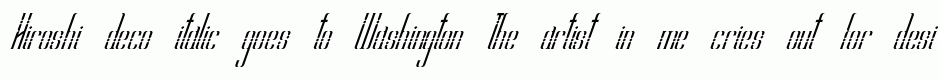 Hiroshi deco italic