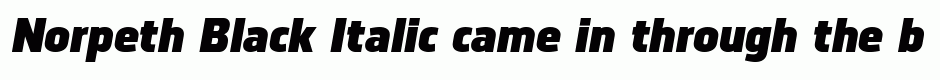 Norpeth Black Italic