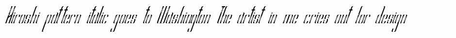 Hiroshi pattern italic
