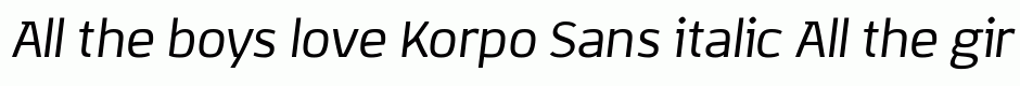 Korpo Sans italic