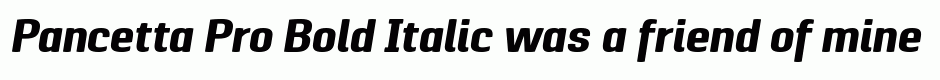 Pancetta Pro Bold Italic