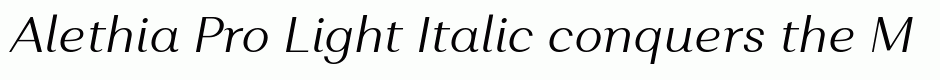 Alethia Pro Light Italic