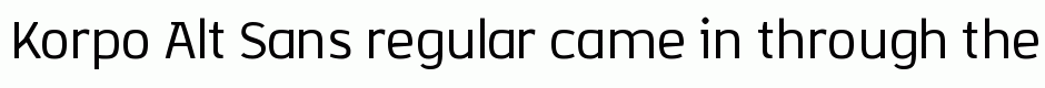 Korpo Alt Sans regular