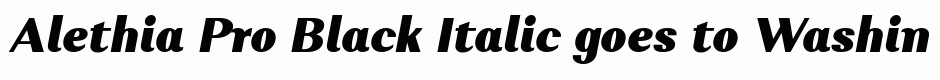 Alethia Pro Black Italic