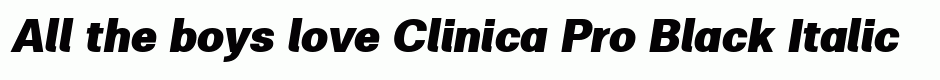 Clinica Pro Black Italic