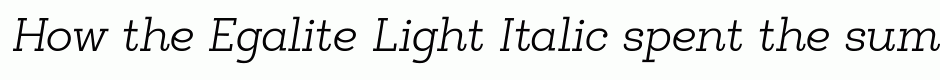Egalite Light Italic