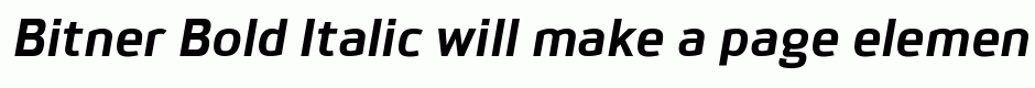 Bitner Bold Italic