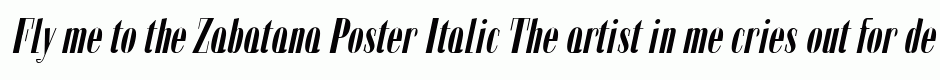 Zabatana Poster Italic