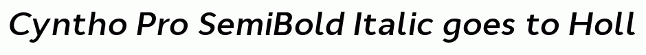 Cyntho Pro SemiBold Italic