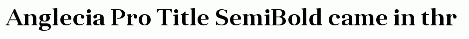 Anglecia Pro Title SemiBold