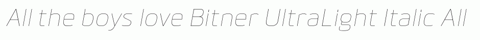 Bitner UltraLight Italic