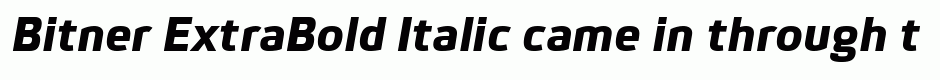 Bitner ExtraBold Italic