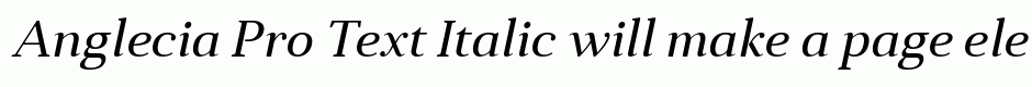 Anglecia Pro Text Italic