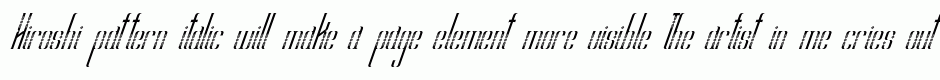 Hiroshi pattern italic