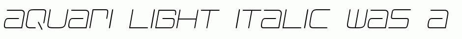 Aquari Light Italic