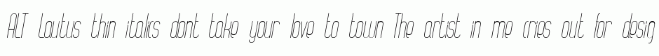 ALT Lautus thin italics