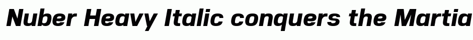 Nuber Heavy Italic