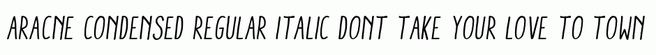 Aracne Condensed Regular Italic