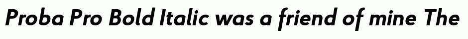 Proba Pro Bold Italic