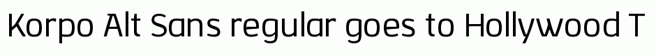 Korpo Alt Sans regular