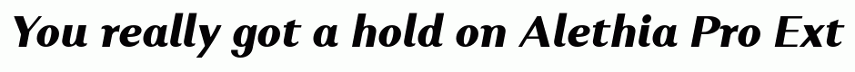 Alethia Pro ExtraBold Italic
