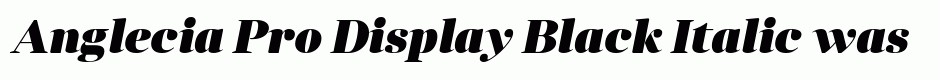 Anglecia Pro Display Black Italic