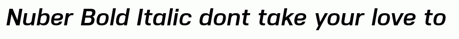 Nuber Bold Italic