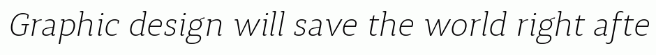 Synerga Pro ExtraLight Italic