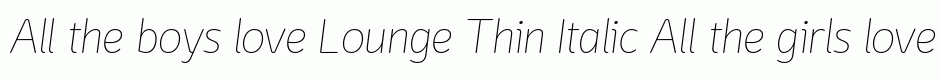 Lounge Thin Italic