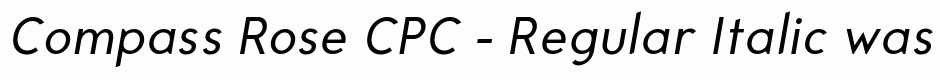 Compass Rose CPC - Regular Italic