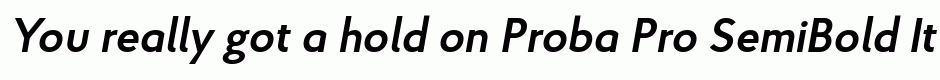 Proba Pro SemiBold Italic