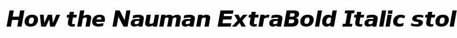 Nauman ExtraBold Italic