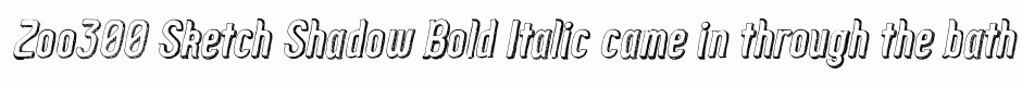 Zoo300 Sketch Shadow Bold Italic