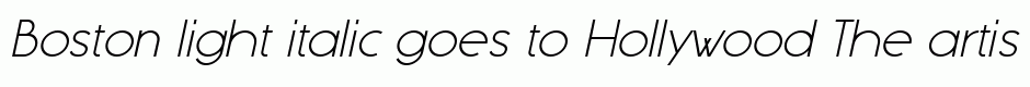 Boston light italic