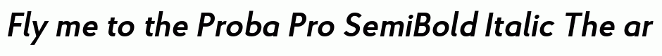 Proba Pro SemiBold Italic