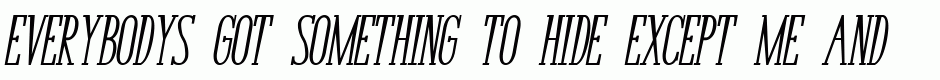 Bunga Cengkih Italic