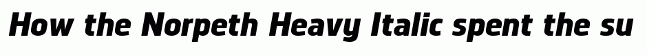 Norpeth Heavy Italic