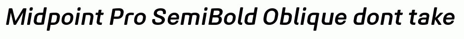 Midpoint Pro SemiBold Oblique