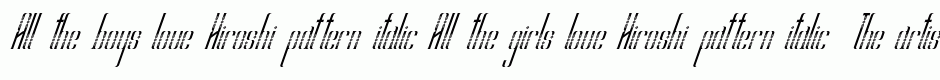 Hiroshi pattern italic
