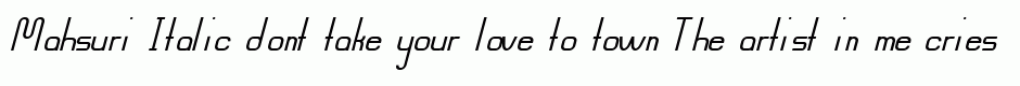Mahsuri Italic