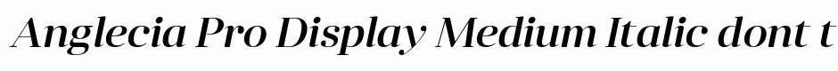 Anglecia Pro Display Medium Italic