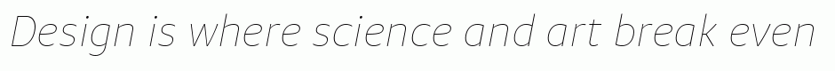 Diaria Sans Pro Thin Italic