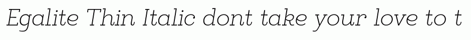 Egalite Thin Italic